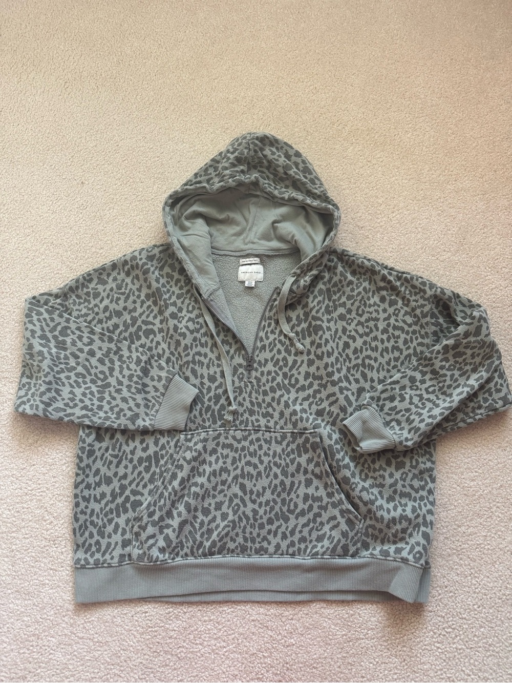 American Eagle Quarter Zip Pullover Hoodie